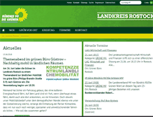 Tablet Screenshot of gruene-landkreis-rostock.de